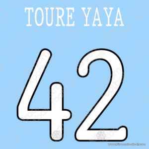 2010-11 Manchester City Home Name Set #42 YAYA TOURE Cup (Repro)