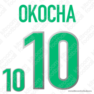 1998 FIFA World Cup Nigeria Away Name Set #10 OKOCHA (Repro)