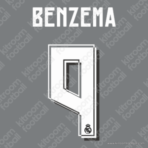 2015-16 Real Madrid Away & Third Name Set #9 BENZEMA (Repro)