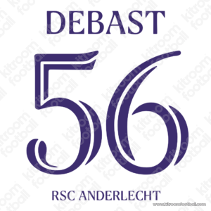 2022-24 Anderlecht Away Name Set #56 DEBAST (Repro)