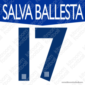 2005-06 La Liga Malaga CF Away Name Set #17 SALVA BALLESTA (Repro)