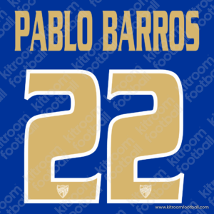 2008-09 Malaga CF Name Set #22 PABLO BARROS (Repro)