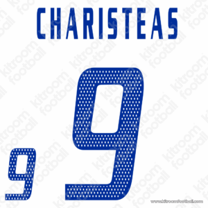 2004 UEFA Euro Greece Away Name Set #9 CHARISTEAS (Repro) v2