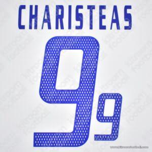 2004 UEFA Euro Greece Away Name Set #9 CHARISTEAS (Repro) v2 - Image 3