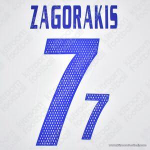2004 UEFA Euro Greece Away Name Set #7 KARAGOUNIS (Repro) - Image 3