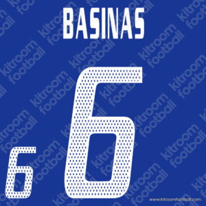 2004 UEFA Euro Greece Home Name Set #6 BASINAS (Repro)