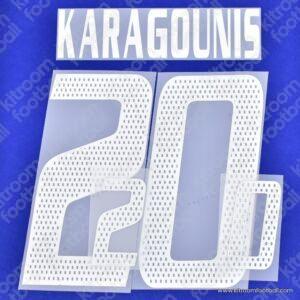 2004 UEFA Euro Greece Home Name Set #20 KARAGOUNIS (Repro) - Image 3