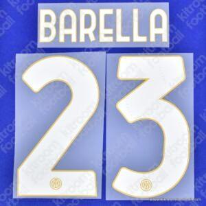 2024-25 Inter Milan Home Name Set #23 BARELLA (Repro)