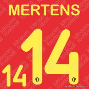 2014 FIFA World Cup Belgium Home Name Set #14 MERTENES (Repro)