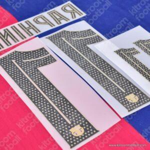 2024-25 UEFA Champions League Barcelona Home Name Set #11 RAPHINHA Kids (Repro) - Image 3