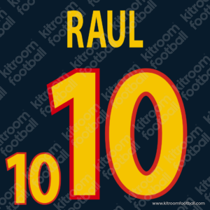 2000-02 Spain Away Name Set #10 RAUL (Repro)