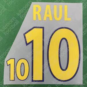 2000 Spain UEFA Euro Home Name Set #10 RAUL (Repro) - Image 1