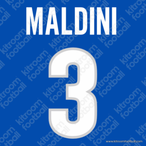 1998 FIFA World Cup Italy Home Name Set #3 MALDINI (Repro)