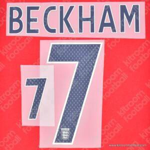 2006 FIFA World Cup England Away Name Set (Repro)