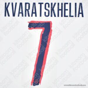 2024-25 PSG Away Name Set #7 Kvaratskhelia (Repro)