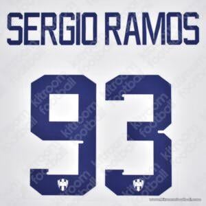 2024-25 La Liga C. F. Monterrey Home & Away Name Set #93 SERGIO RAMOS (Repro)