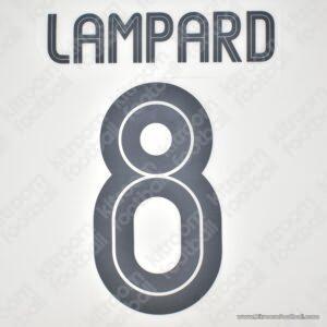 2007-13 Premier League Chelsea Away Name Set #8 LAMPARD (Repro)