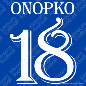 1998-99 La Liga Real Oviedo Name Set #18 ONOPKO (Repro)