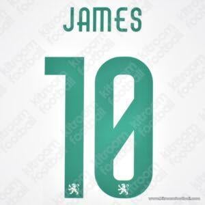 2024-25 La Liga Club León Home & Away Name Set #10 JAMES (Repro)