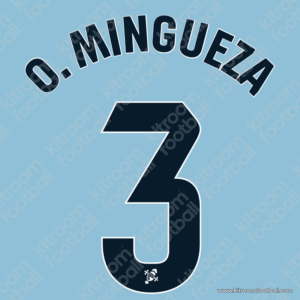 2024-25 La Liga Celta Vigo Home Name Set #3 Oscar MINGUEZA (Repro) - Image 1