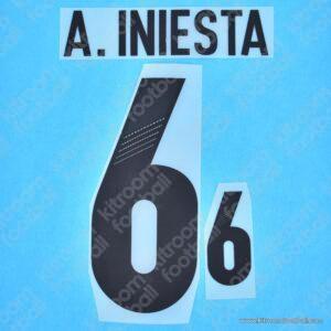 2012 UEFA Euro Spain Home Name Set #6 Andres INIESTA (Repro)