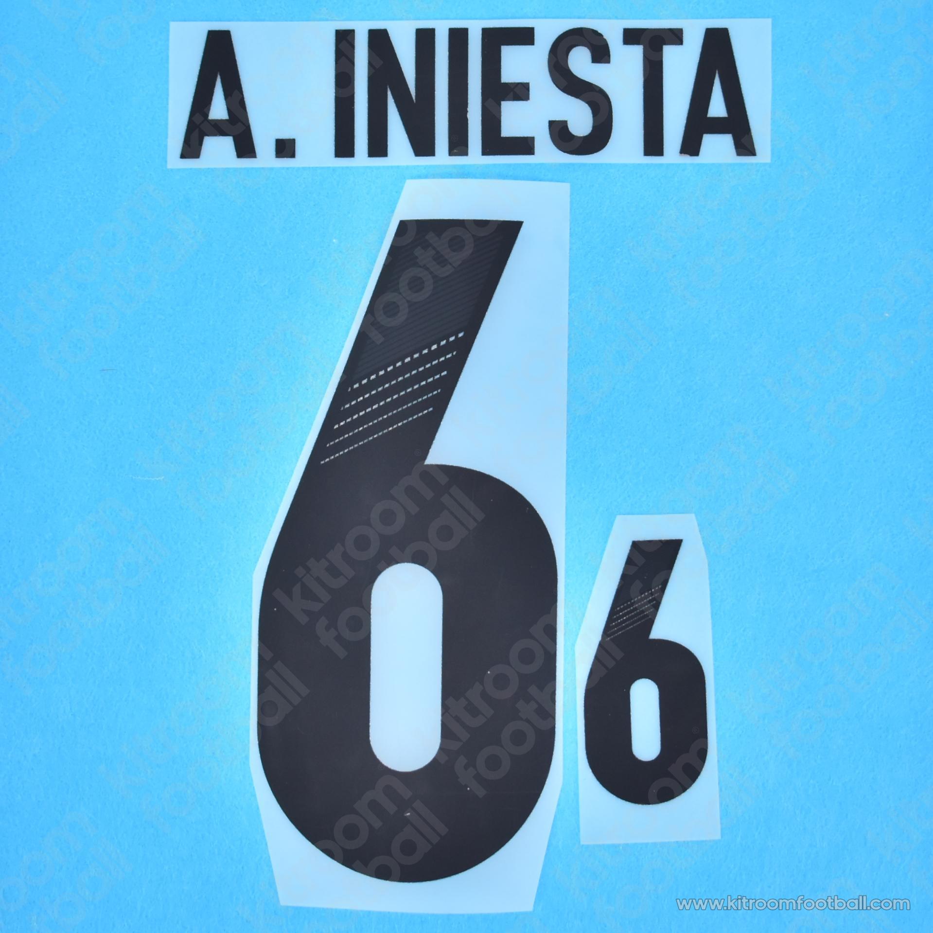 Flocage Barca 2015-17 – #8 A. INIESTA – Domicile – Reproduction Jaune