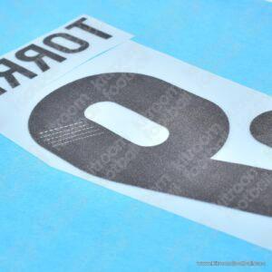 2012 UEFA Euro Spain Away Name Set #9 Fernando TORRES (Repro) - Image 3