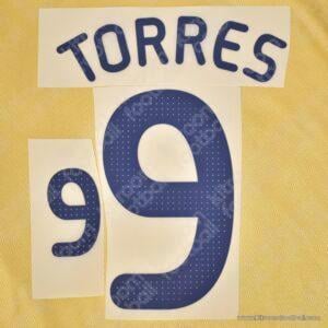 2008 UEFA Euro Spain Away Name Set #9 TORRES (Repro)