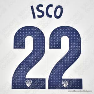 2012-13 Malaga CF Home & Third Name Set #22 ISCO (Repro)