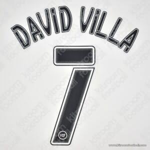2006-07 Valencia CF Home Name Set #7 DAVID VILLA (Repro)