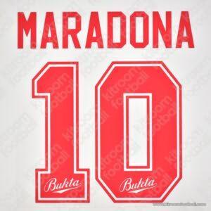 1991-93 La Liga Sevilla Away Name Set #10 MARADONA (Repro)