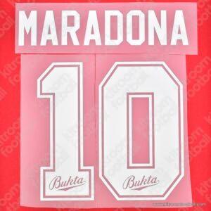 1991-93 La Liga Sevilla Home Name Set #10 MARADONA (Repro)
