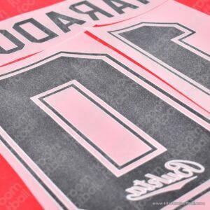 1991-93 La Liga Sevilla Home Name Set #10 MARADONA (Repro) - Image 3