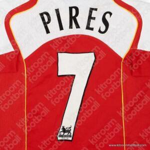 2004-05 Premier League Arsenal Home Name Set #7 PIRES (Repro)
