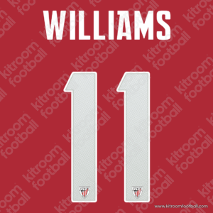 2016-17 La Liga Athletic Bilbao Home Name Set #11 Iñaki WILLIAMS (Repro)