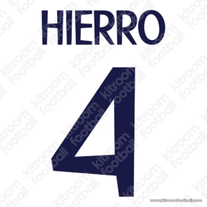 1998-00 Real Madrid Home Name Set #4 HIERRO (Repro)