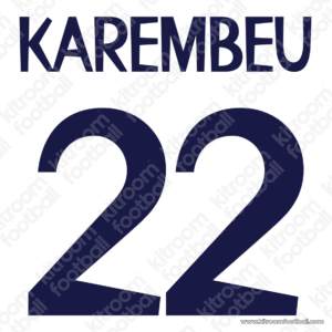 1998-00 Real Madrid Home Name Set #22 KAREMBEU (Repro)