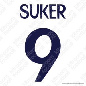 1998-99 Real Madrid Home Name Set #9 SUKER (Repro)