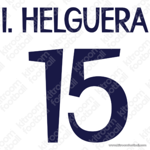1999-00 Real Madrid Home Name Set #15 Ivan HELGUERA (Repro) - Image 1