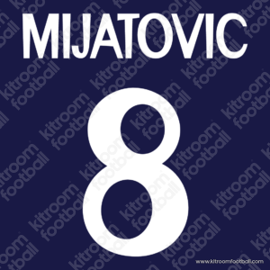 1998-99 Real Madrid Away & Third Name Set #8 MIJATOVIC (Repro)