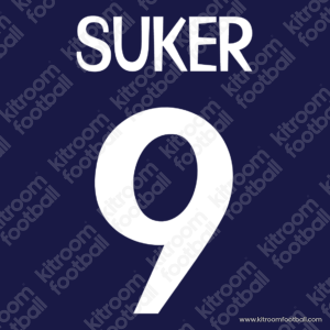 1998-99 Real Madrid Away & Third Name Set #9 SUKER (Repro)