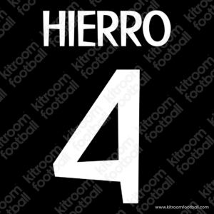 1998-00 Real Madrid Away & Third Name Set #4 HIERRO (Repro)