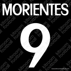 1999-00 Real Madrid Away & Third Name Set #9 MORIENTES (Repro) - Image 1