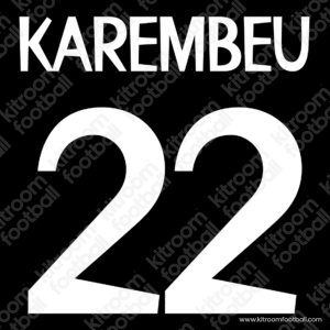 1998-00 Real Madrid Away & Third Name Set #22 KAREMBEU (Repro)