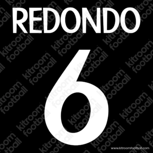 1998-00 Real Madrid Away & Third Name Set #6 REDONDO (Repro)