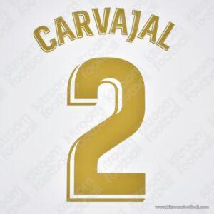 2019-20 La Liga Real Madrid Home & Away Name Set #2 CARVAJAL (Repro) - Image 3