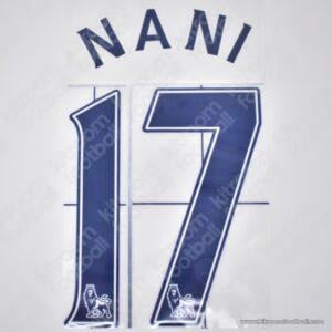 2019-20 Premier League Manchester United Away Name Set #17 NANI (Repro)