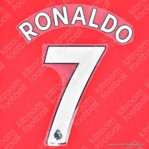 Official 2021-23 Premier League Manchester United Home Name Set #7 Cristiano RONALDO