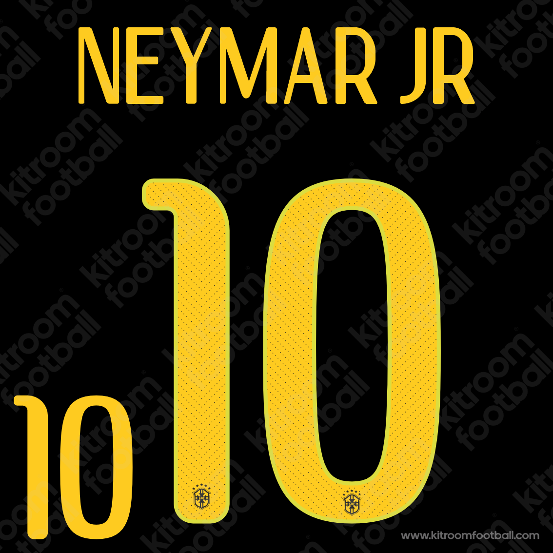 Name Set 2014 Brazil Third Name Set #10 NEYMAR JR (Repro) – Kitroom Football
