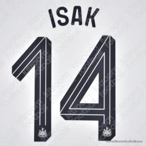 2024-25 Newcastle Home Name Set #14 ISAK (Cup) (Repro)